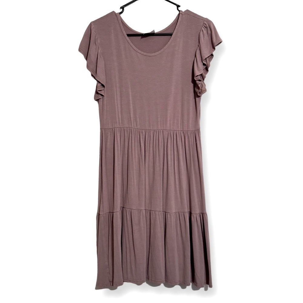 Olivia Rae Pink Flutter Sleeve Midi Sundress